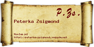 Peterka Zsigmond névjegykártya